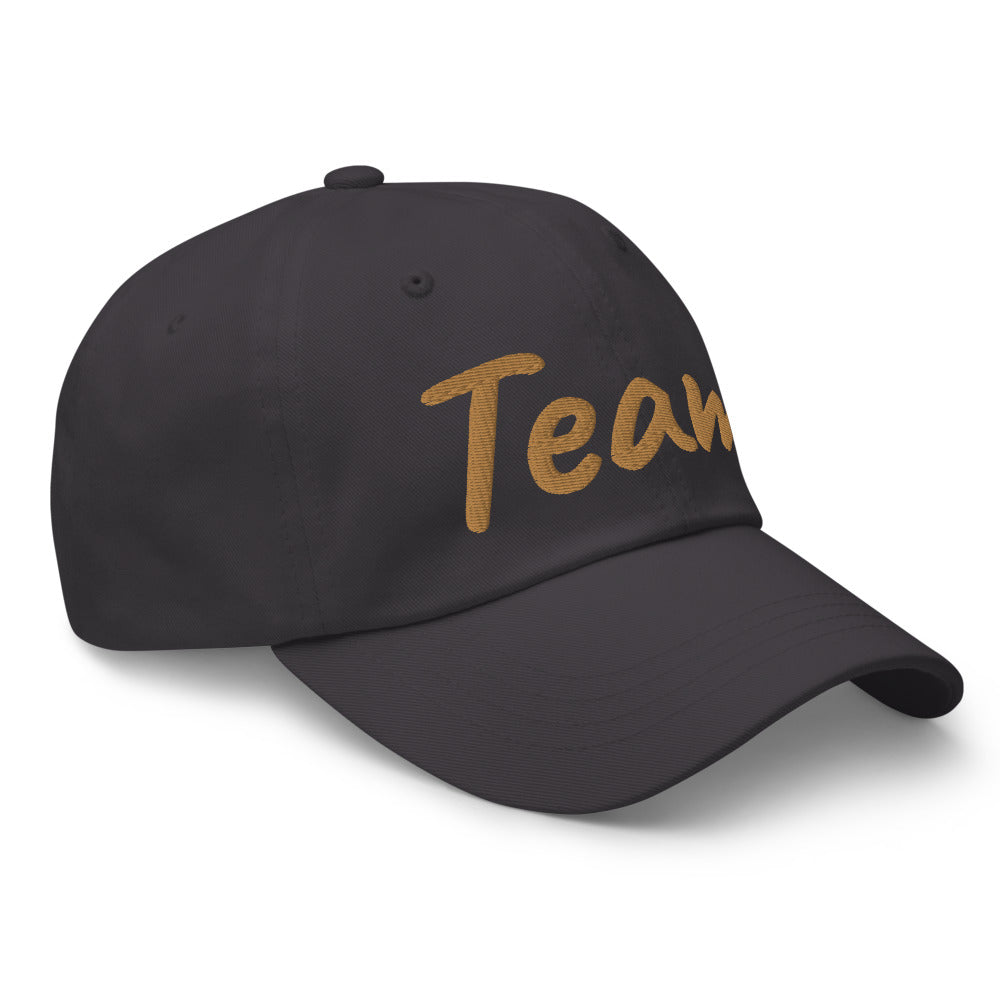 Team In Celluloid Embroidery On Classic Dad Hat