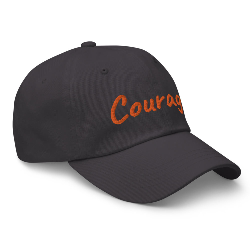 Courage In Amber Embroidery On Classic Dad Hat
