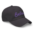 Believe In Amethyst Embroidery On Classic Dad Hat