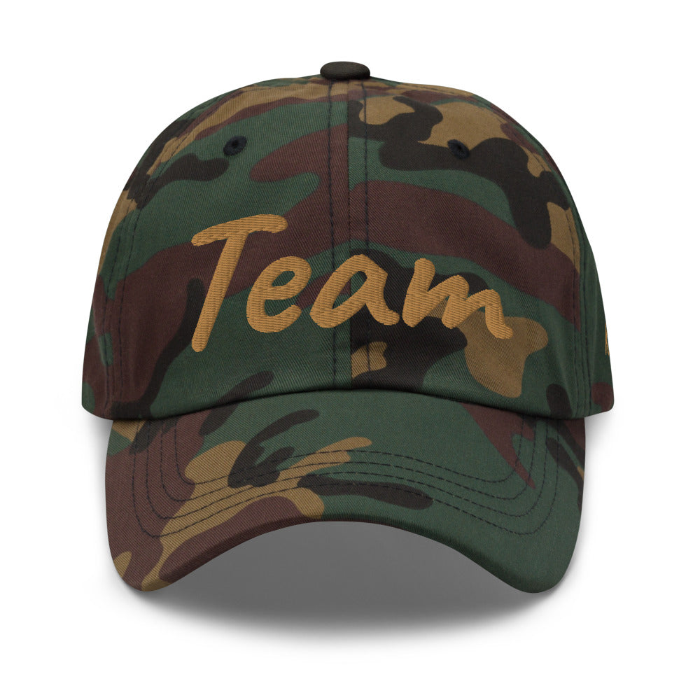 Team In Celluloid Embroidery On Classic Dad Hat
