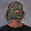 Team In Celluloid Embroidery On Classic Dad Hat
