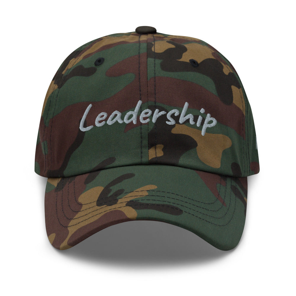 Leadership In Silver Embroidery On Classic Dad Hat