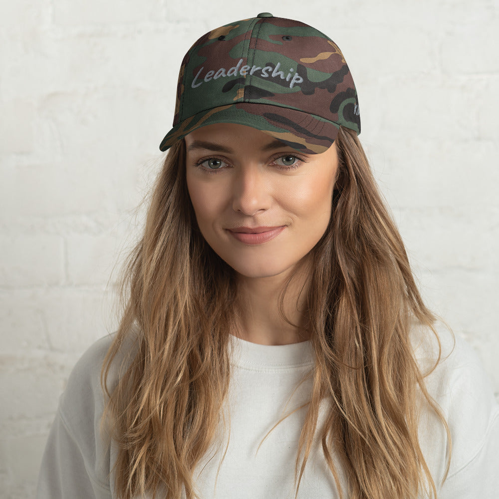 Leadership In Silver Embroidery On Classic Dad Hat