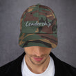 Leadership In Silver Embroidery On Classic Dad Hat