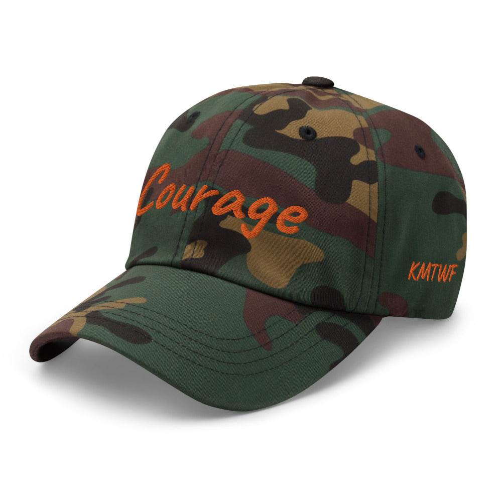Courage In Amber Embroidery On Classic Dad Hat