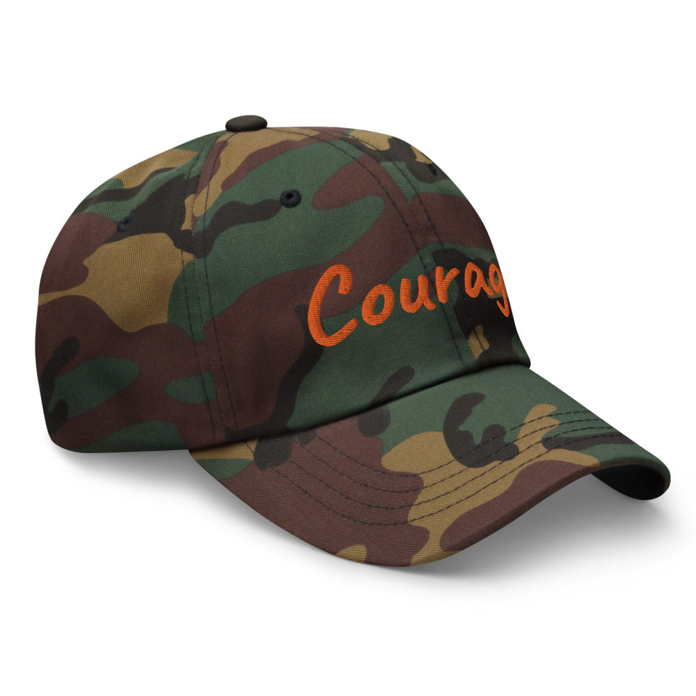 Courage In Amber Embroidery On Classic Dad Hat
