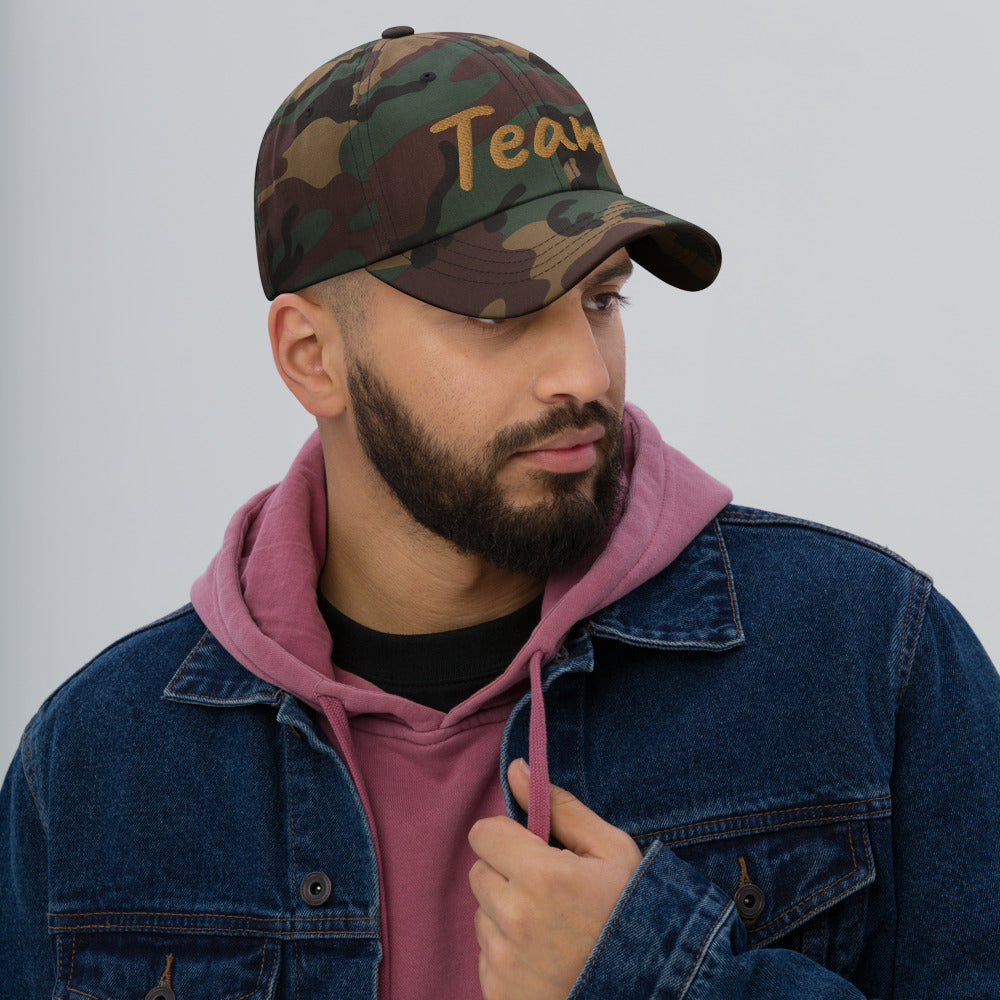 Team In Celluloid Embroidery On Classic Dad Hat