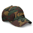 Team In Celluloid Embroidery On Classic Dad Hat