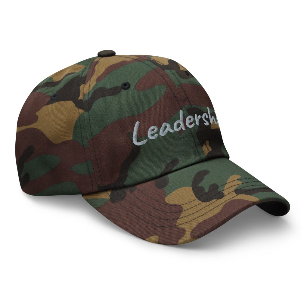 Leadership In Silver Embroidery On Classic Dad Hat