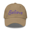 Believe In Amethyst Embroidery On Classic Dad Hat