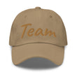 Team In Celluloid Embroidery On Classic Dad Hat