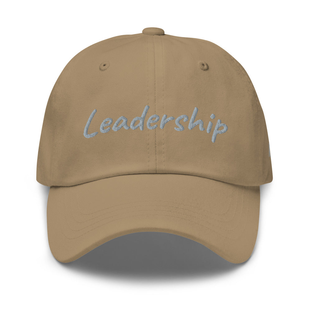 Leadership In Silver Embroidery On Classic Dad Hat