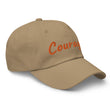 Courage In Amber Embroidery On Classic Dad Hat