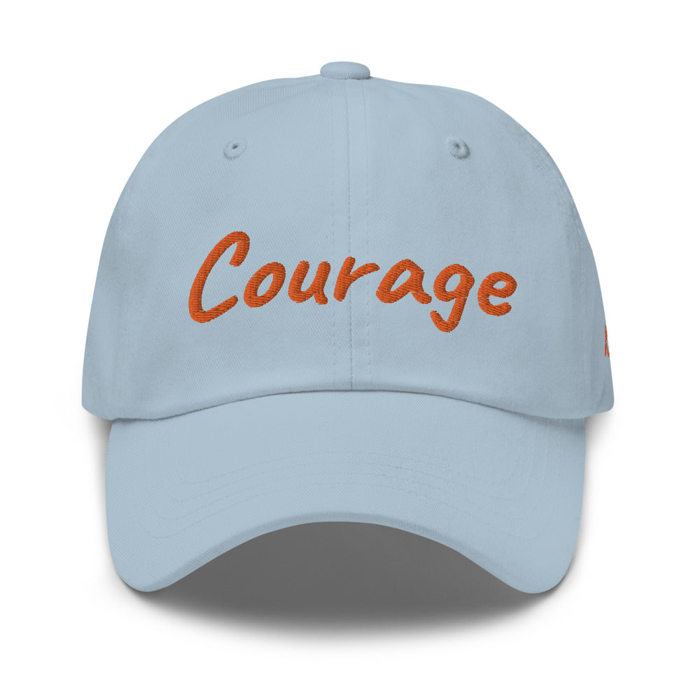 Courage In Amber Embroidery On Classic Dad Hat