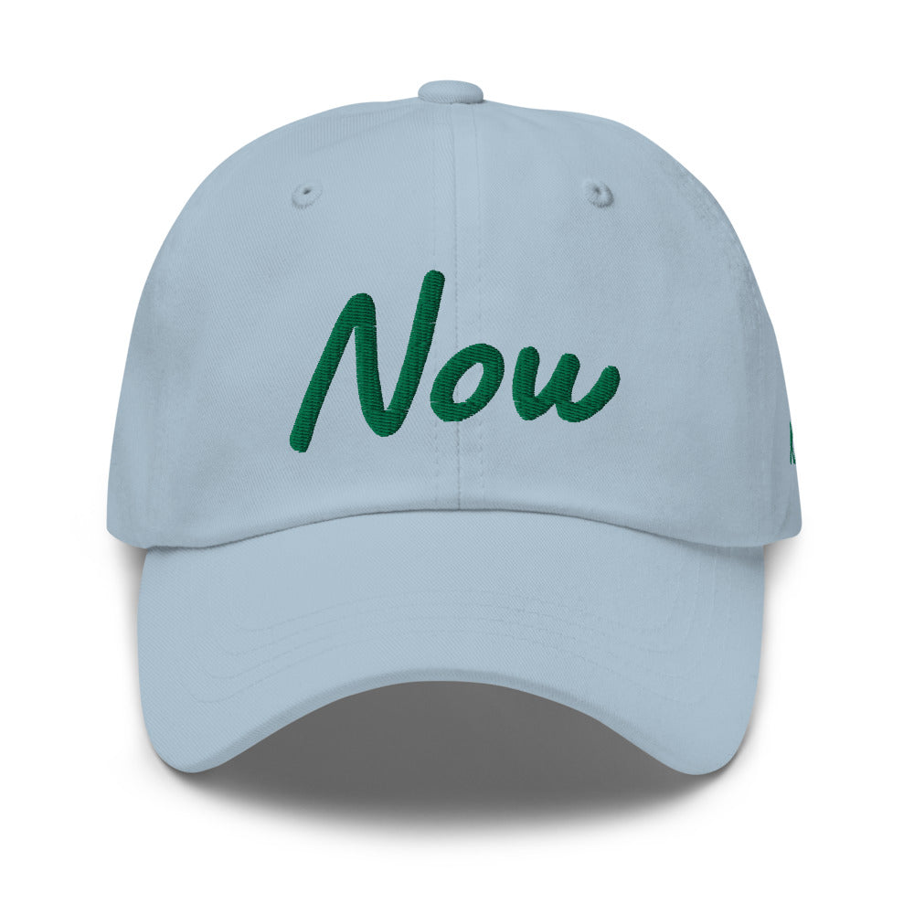 Now In Emerald Embroidery On Classic Dad Hat