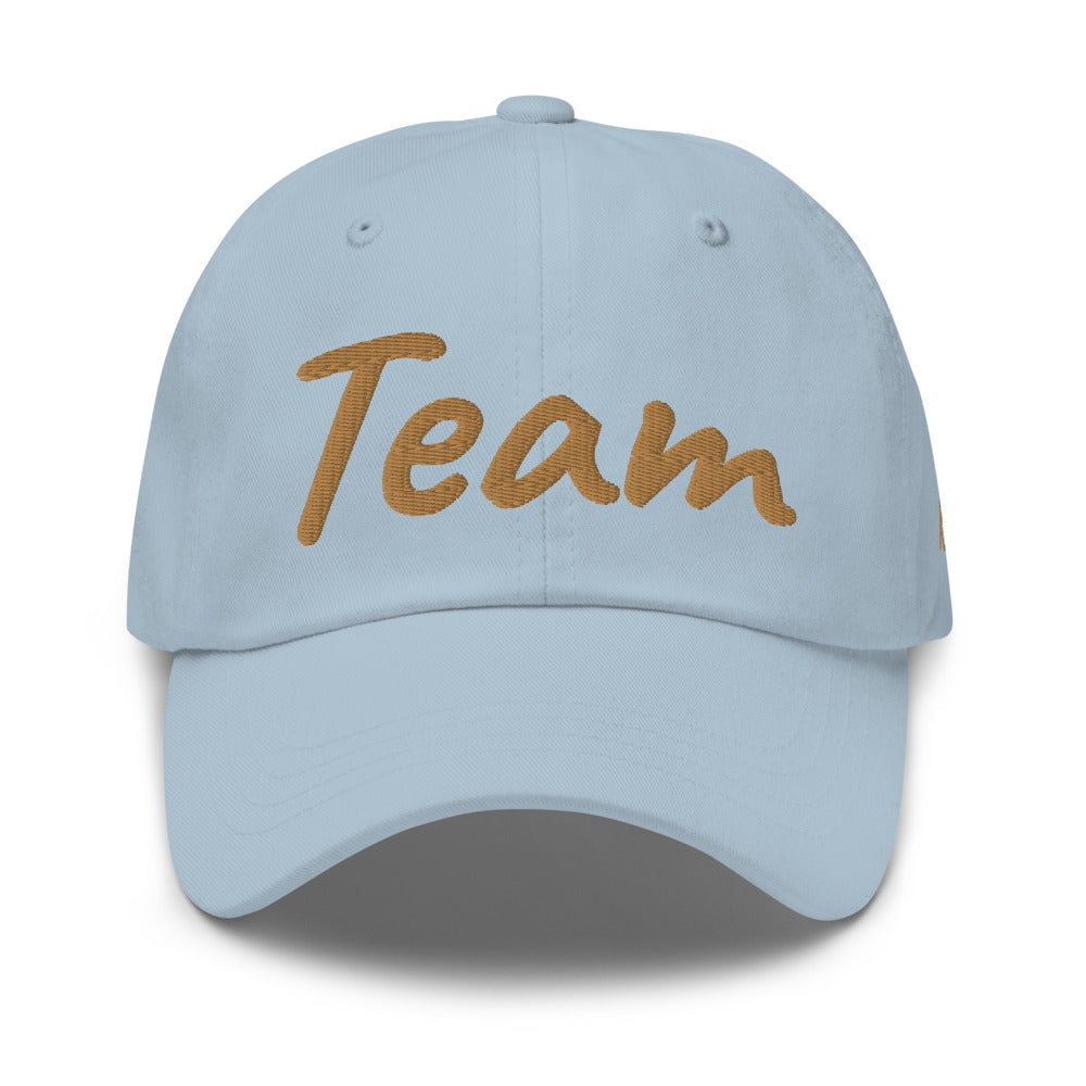 Team In Celluloid Embroidery On Classic Dad Hat