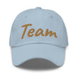 Team In Celluloid Embroidery On Classic Dad Hat