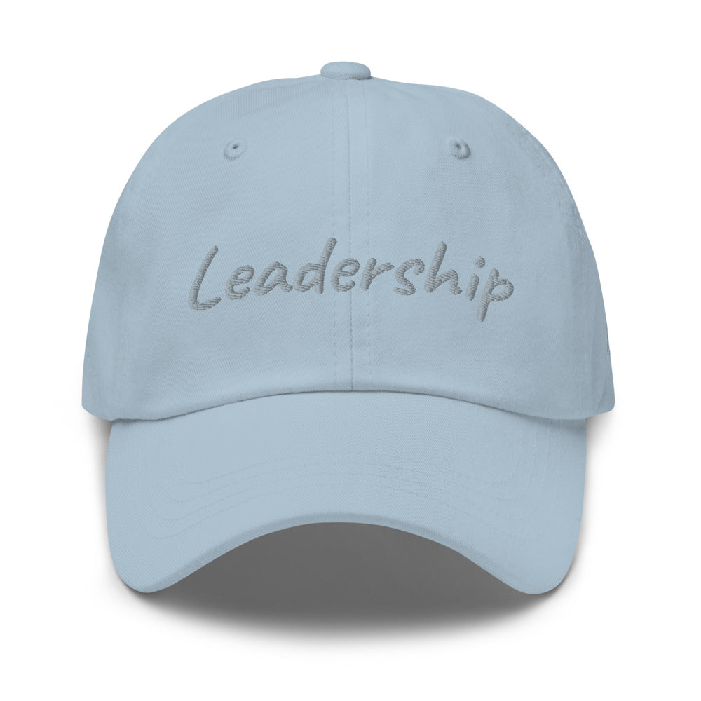 Leadership In Silver Embroidery On Classic Dad Hat