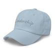 Leadership In Silver Embroidery On Classic Dad Hat