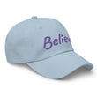 Believe In Amethyst Embroidery On Classic Dad Hat