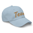 Team In Celluloid Embroidery On Classic Dad Hat