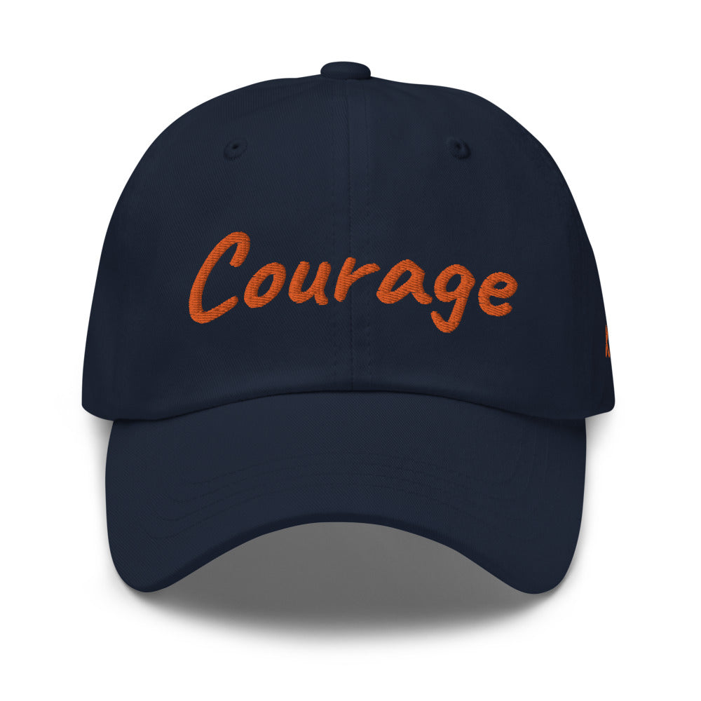 Courage In Amber Embroidery On Classic Dad Hat