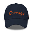 Courage In Amber Embroidery On Classic Dad Hat