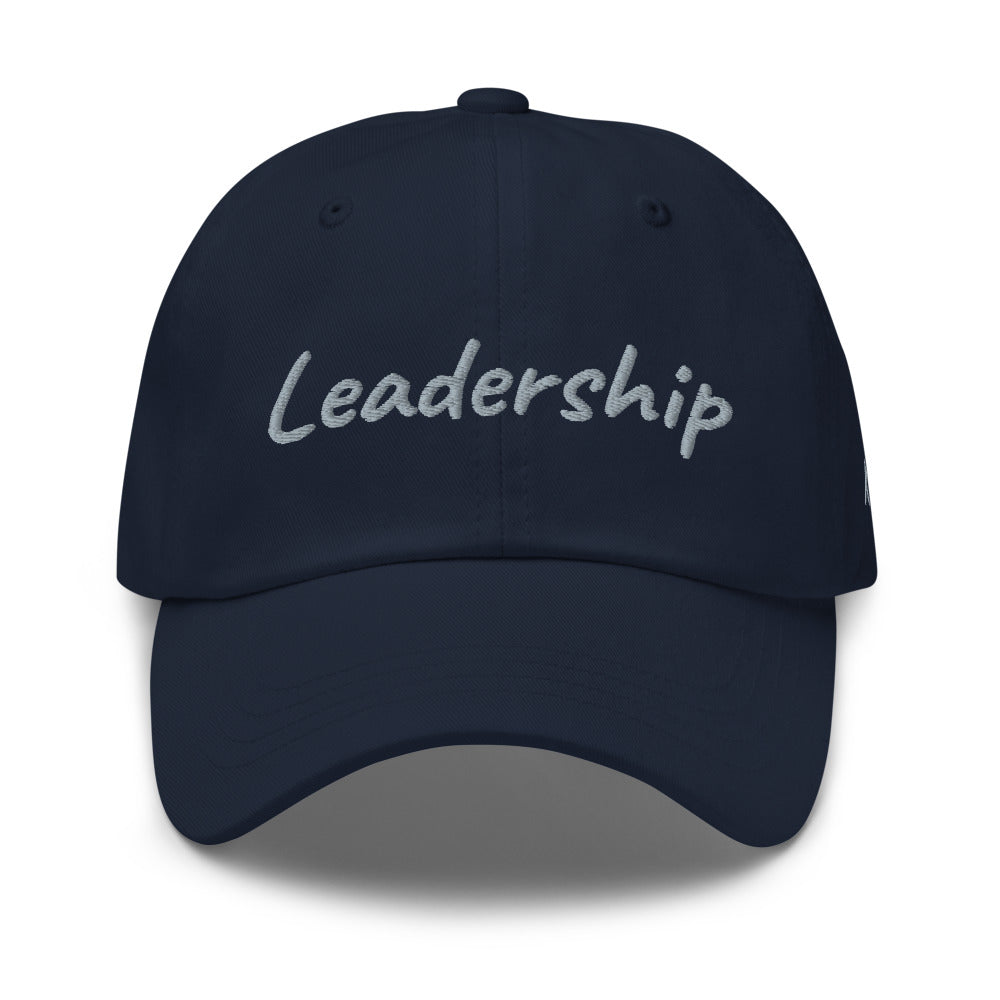 Leadership In Silver Embroidery On Classic Dad Hat