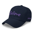 Believe In Amethyst Embroidery On Classic Dad Hat