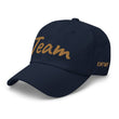 Team In Celluloid Embroidery On Classic Dad Hat