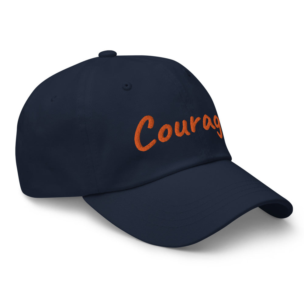 Courage In Amber Embroidery On Classic Dad Hat