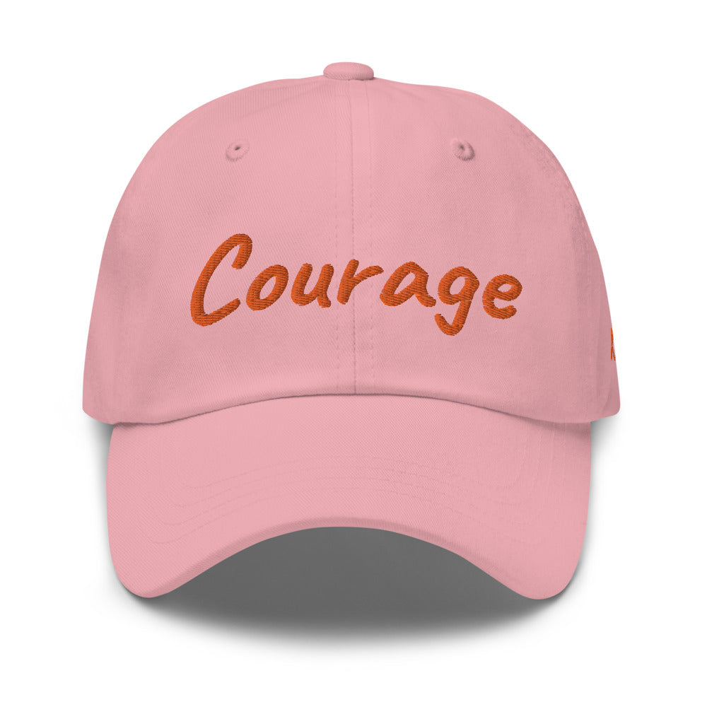 Courage In Amber Embroidery On Classic Dad Hat