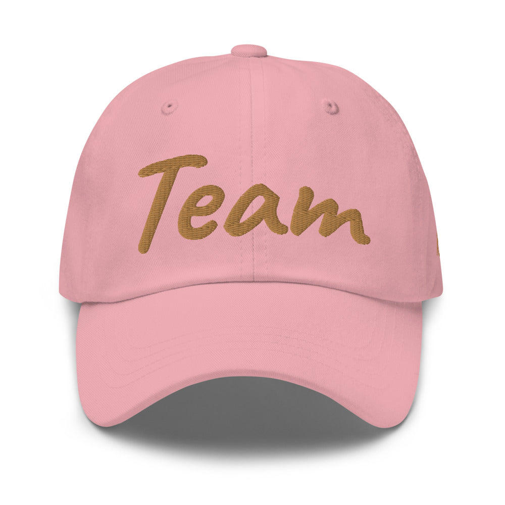 Team In Celluloid Embroidery On Classic Dad Hat