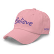 Believe In Amethyst Embroidery On Classic Dad Hat