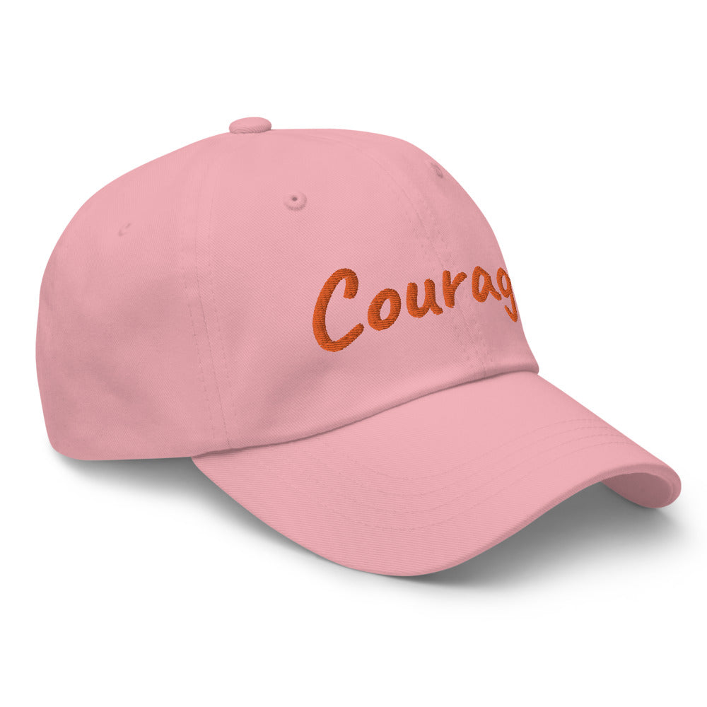 Courage In Amber Embroidery On Classic Dad Hat