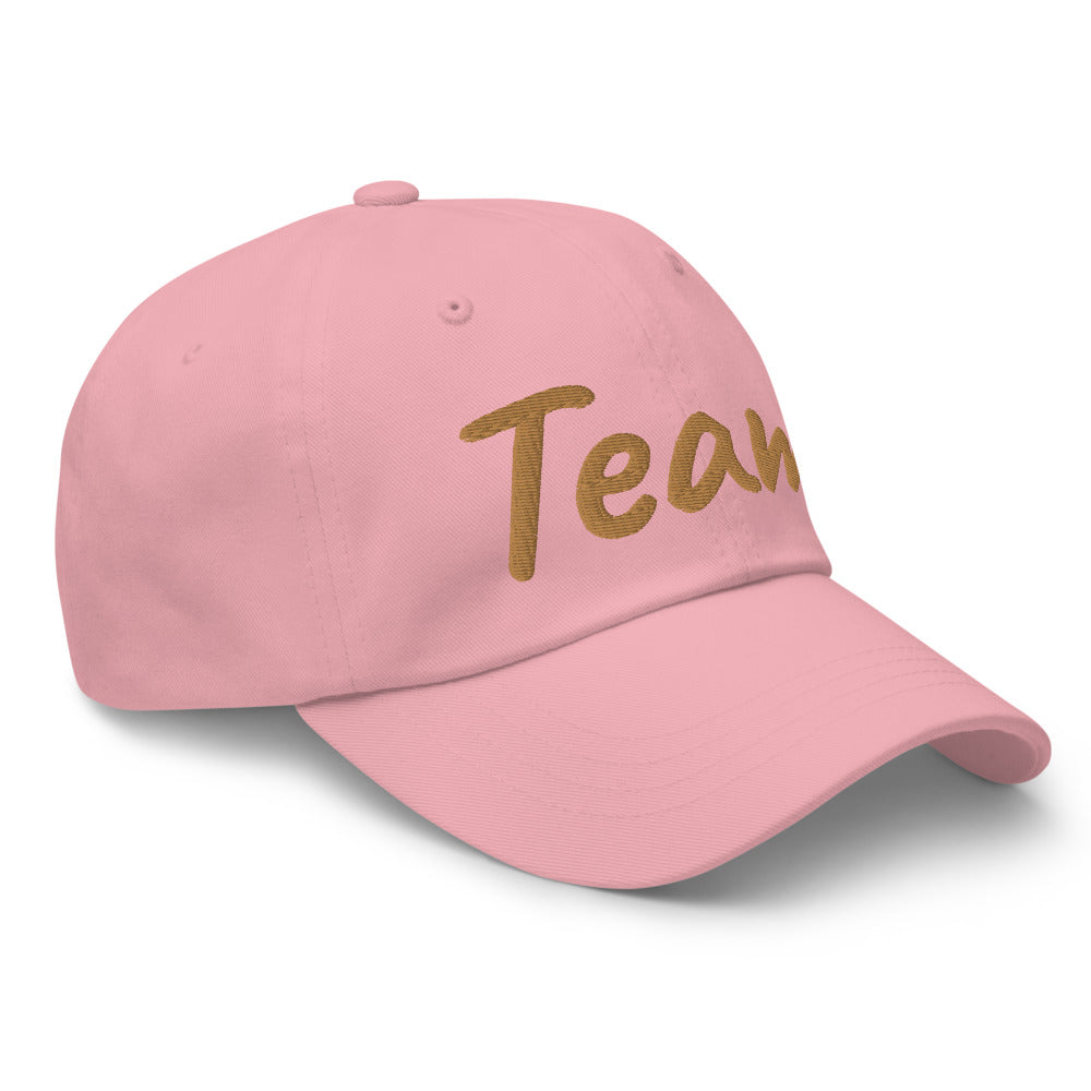 Team In Celluloid Embroidery On Classic Dad Hat
