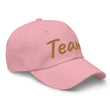 Team In Celluloid Embroidery On Classic Dad Hat