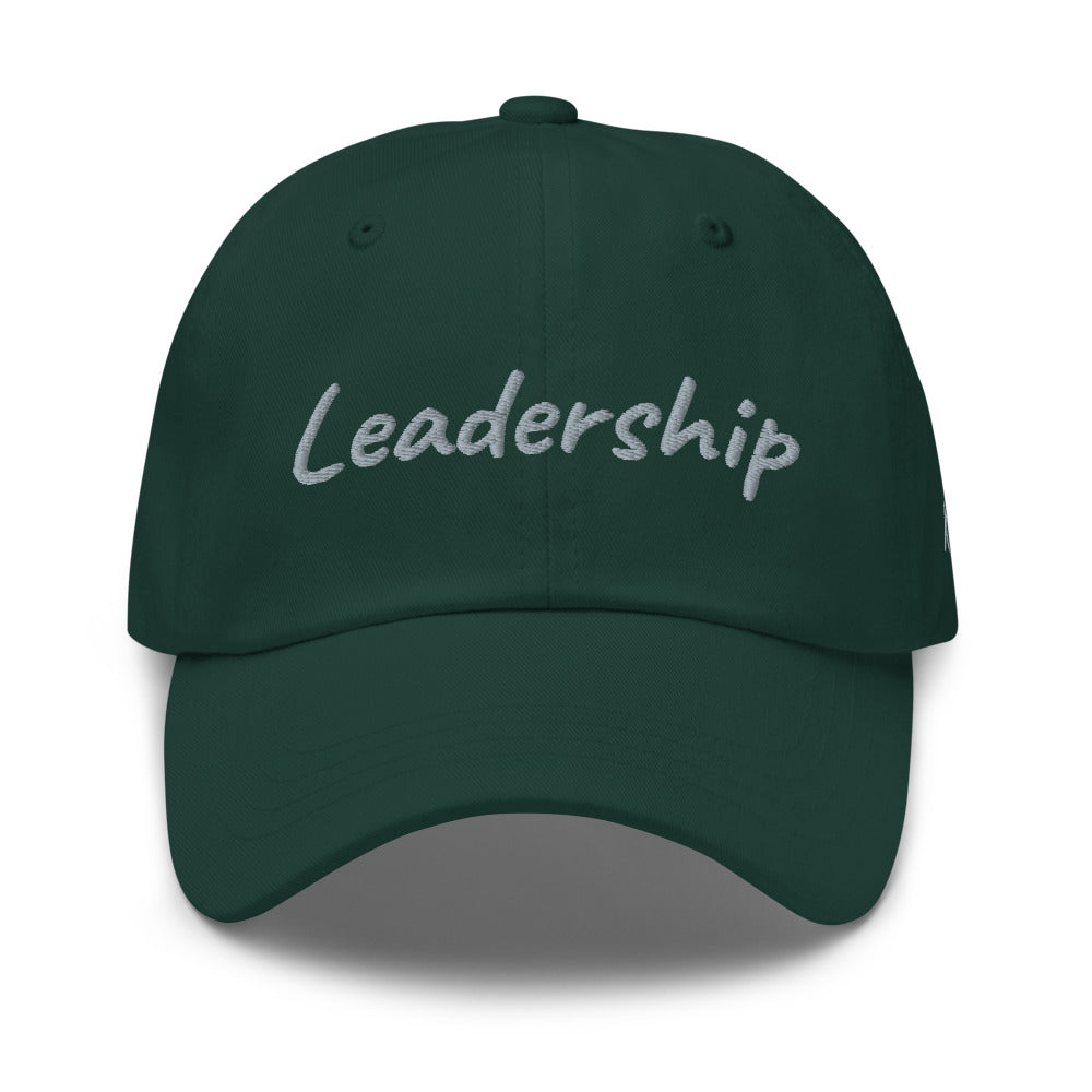 Leadership In Silver Embroidery On Classic Dad Hat
