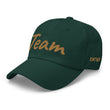 Team In Celluloid Embroidery On Classic Dad Hat