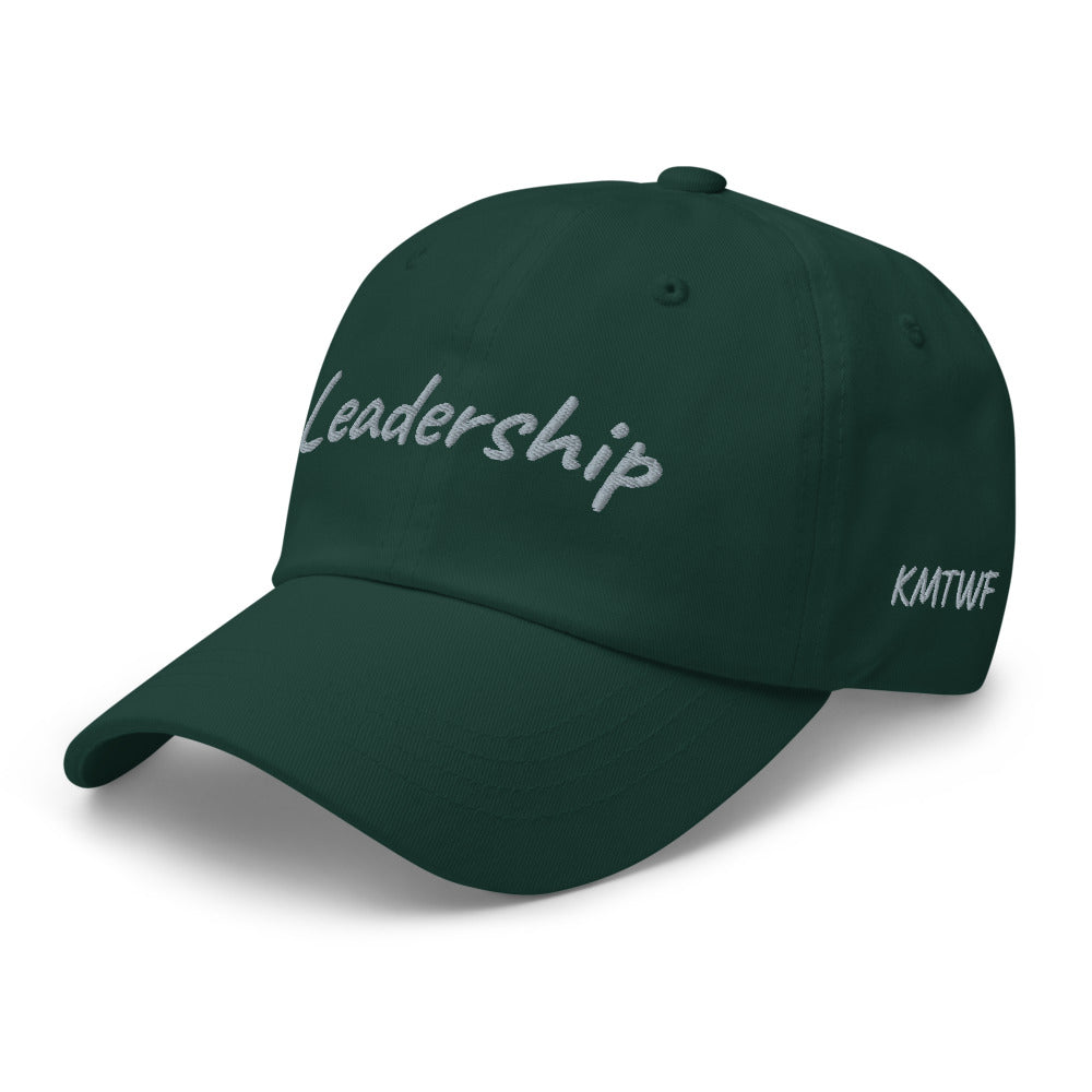 Leadership In Silver Embroidery On Classic Dad Hat