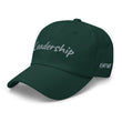 Leadership In Silver Embroidery On Classic Dad Hat