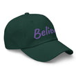 Believe In Amethyst Embroidery On Classic Dad Hat