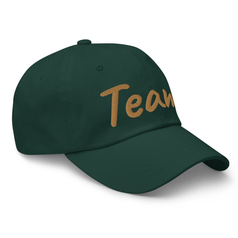 Team In Celluloid Embroidery On Classic Dad Hat