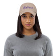 Believe In Amethyst Embroidery On Classic Dad Hat