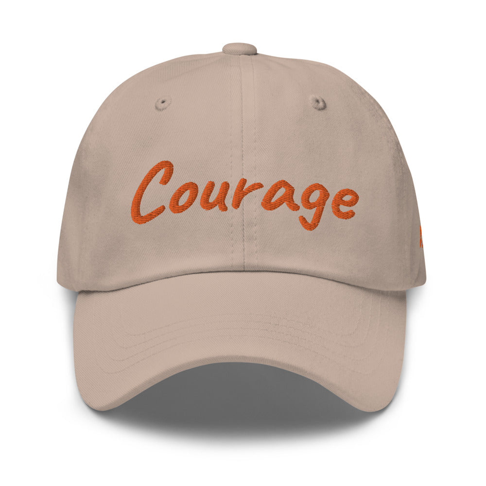 Courage In Amber Embroidery On Classic Dad Hat