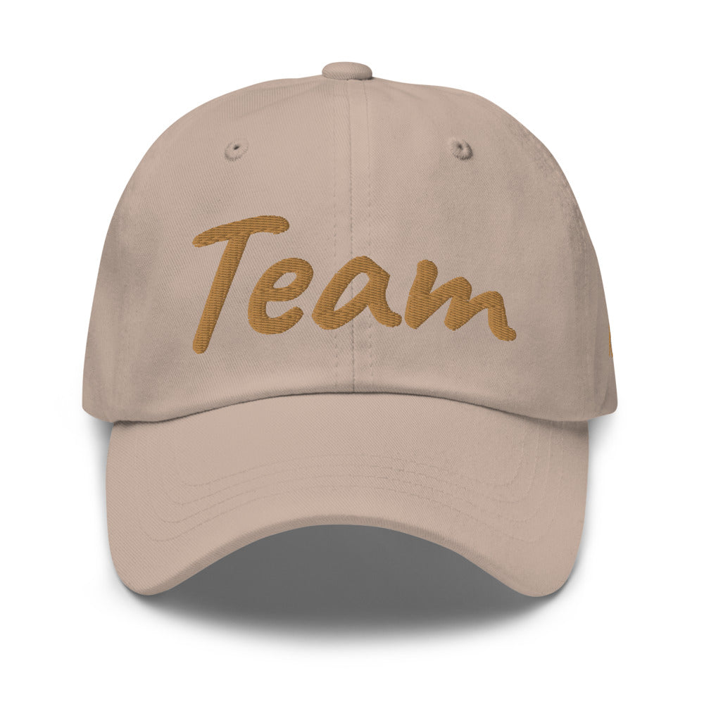Team In Celluloid Embroidery On Classic Dad Hat