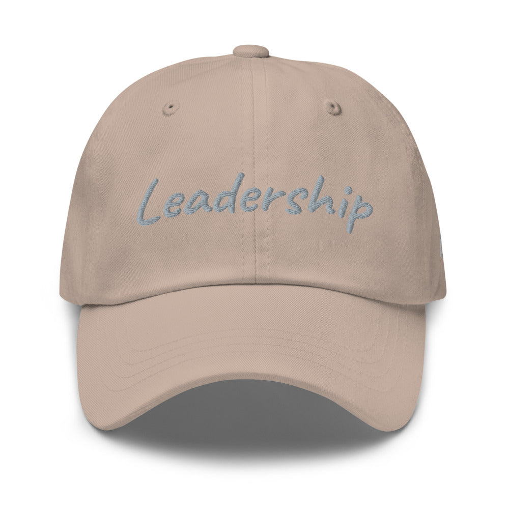 Leadership In Silver Embroidery On Classic Dad Hat