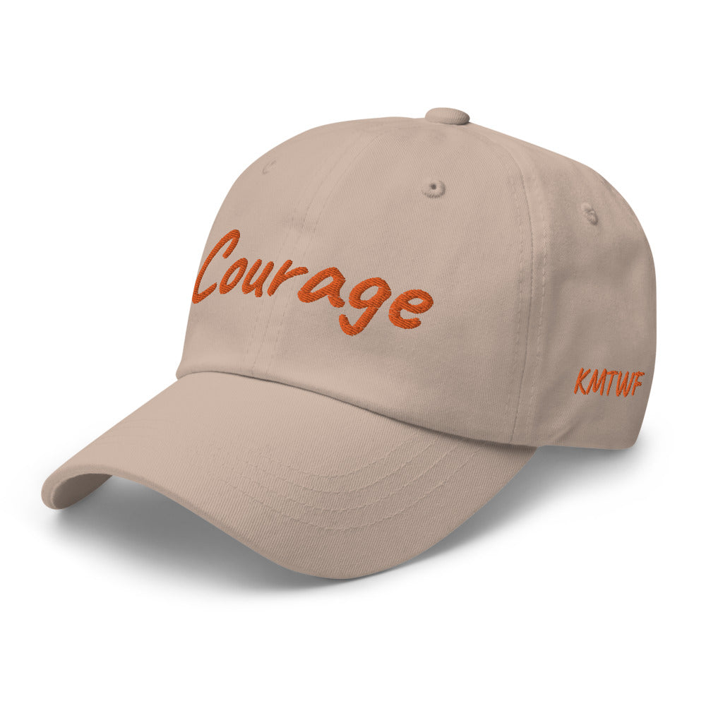 Courage In Amber Embroidery On Classic Dad Hat