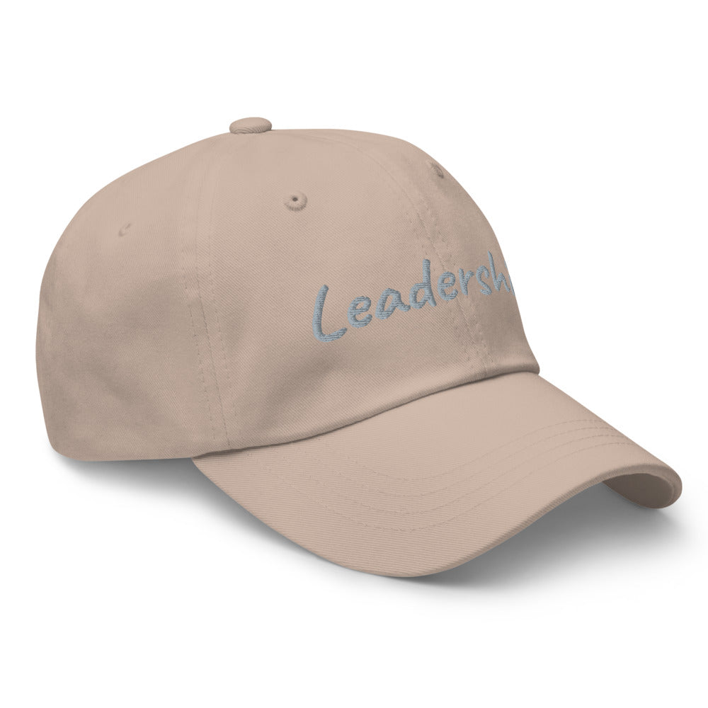 Leadership In Silver Embroidery On Classic Dad Hat