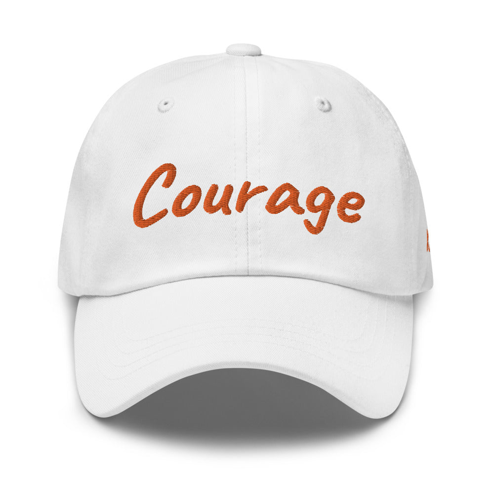 Courage In Amber Embroidery On Classic Dad Hat